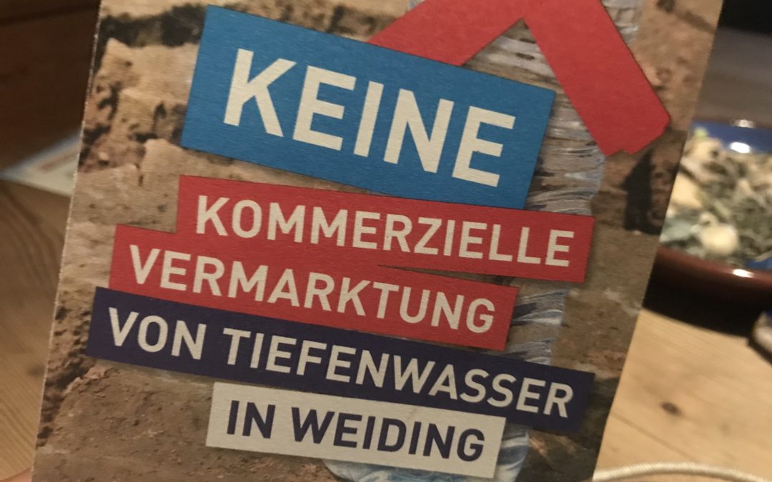 Tiefenwasser: Keine kommerzielle Vermarktung