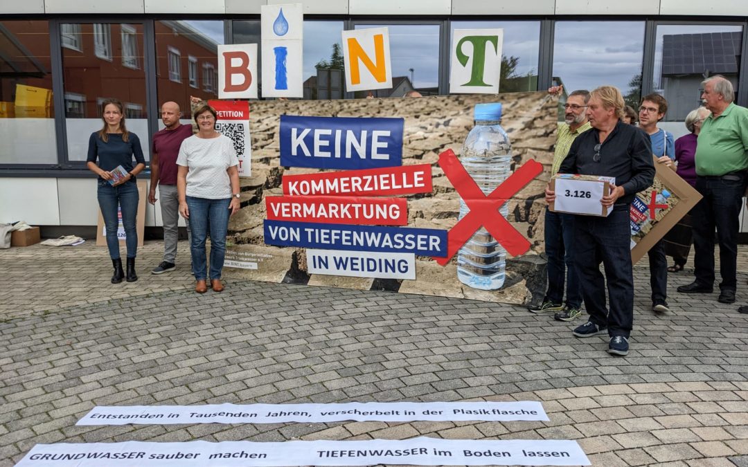 Petition Tiefenwasser: 3.126 Unterschriften  übergeben